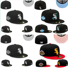 芝加哥白袜队mlb棒球帽不可调节2025世界大赛纪念款嘻哈尺寸帽