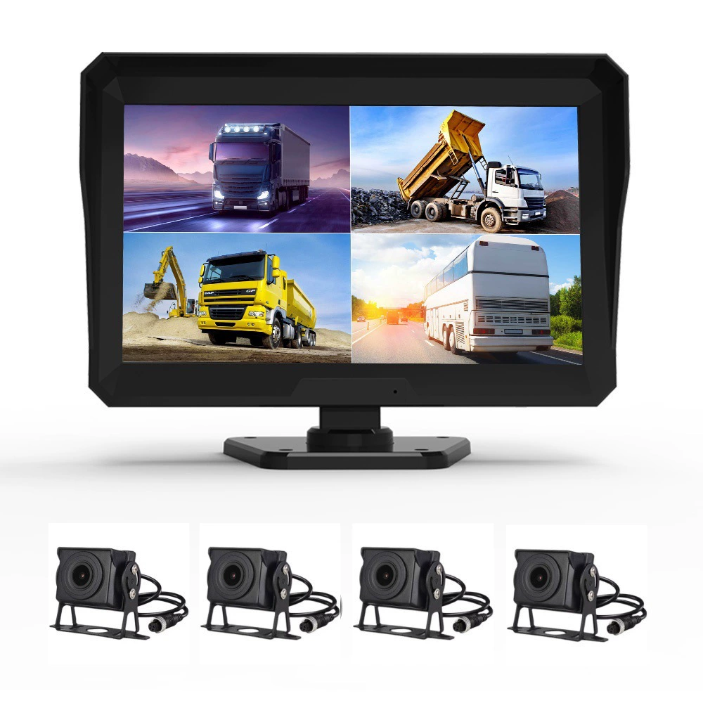 11-дюймовый 360-дюймовый грузовик с четырьмя записями видеорегистратор 1080P слепой зоны для мониторинга широкого напряжения звездного ночного видения