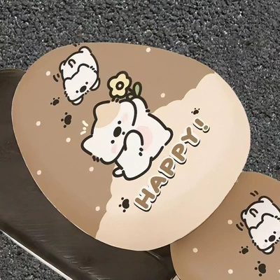 battery vehicle protective cover, PU — Electric car cushion - front-seat-magic-card-flower-lifting-puppy-waterproof-four-way-stretch-fabric
