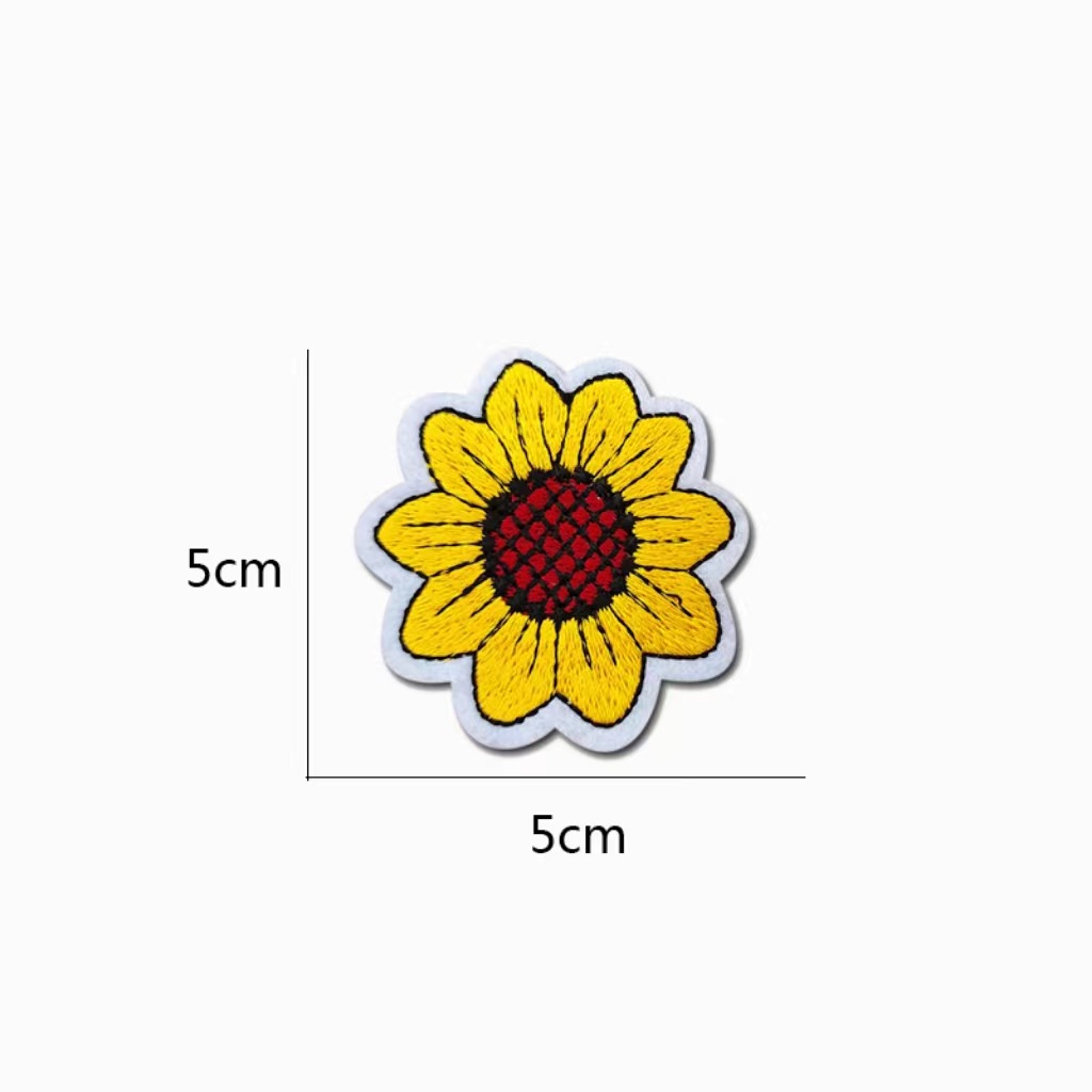 Bordado de la computadora bordado de flores pegatinas de tela ropa pantalones suéter decoración reparación subsidio flor planchado decoración parche pegatinas