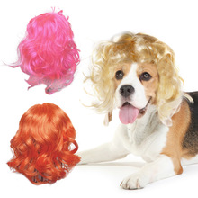宠物假发头饰狗狗猫咪齐刘海爆炸头泰迪装扮搞怪节日用品现货批发