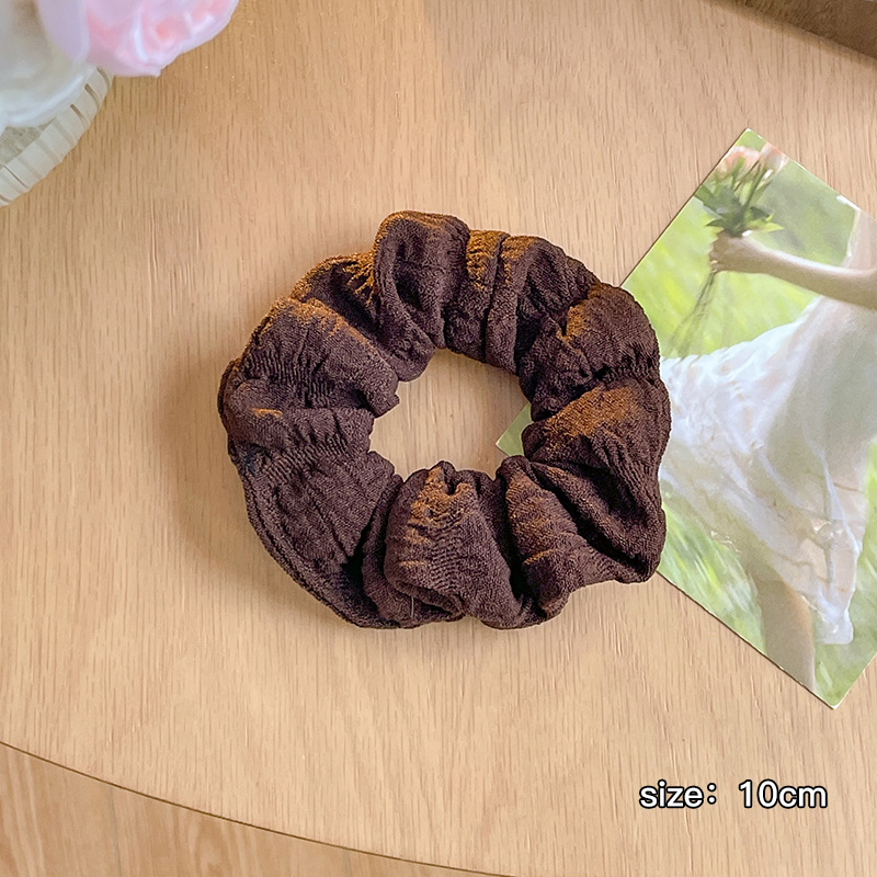 Lazo para el cabello de intestino grueso rayado coreano para mujer, sensación de alto nivel, cuerda para el cabello de cola de caballo, banda de goma para la cabeza para niñas, cuerda para la cabeza de gran tamaño, accesorios para el cabello de flores para la cabeza