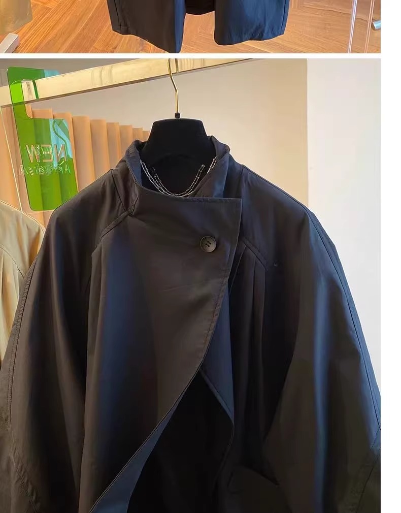 Spring Large Size Women's Clothing Casual Loose Medium And Long Small Trench Coat_ecoleips.com