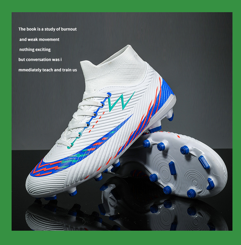 High top football tf broken nails artificial turf AG nail leather feet for boys, girls, teenagers, and students training_voghion.com