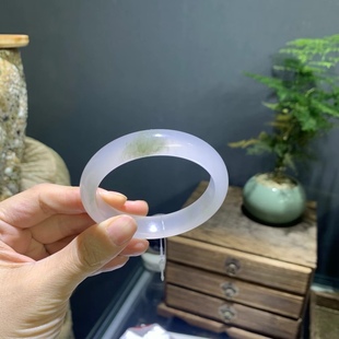 Jin Yu Tang Xinjiang Exquisite Gold Silk Jade Exquisite Ice Cuobao Stone Light Bracelet Ice Base Natural Green Color Beautiful Without Crack