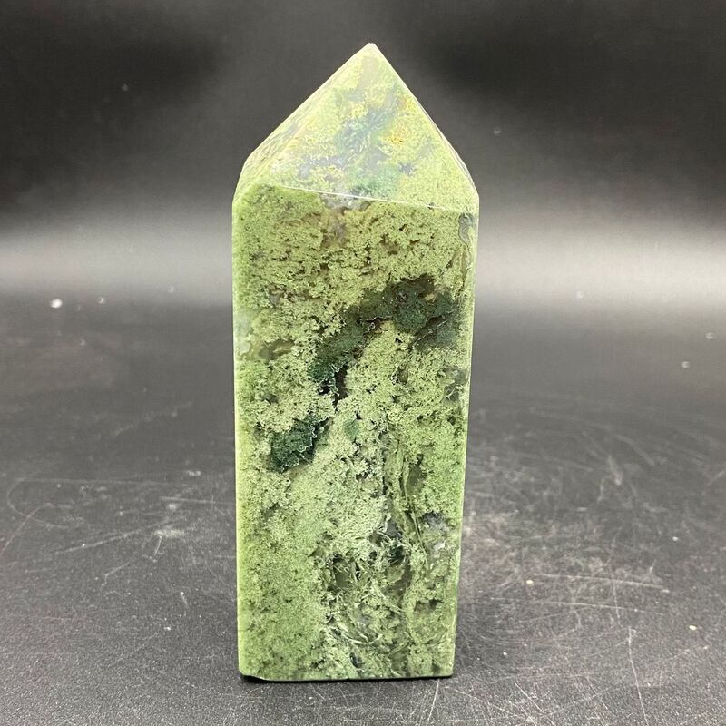 天然水草玛瑙柱子小摆件手工雕刻件桌面摆件手工雕刻件装饰 买一送一 图 9