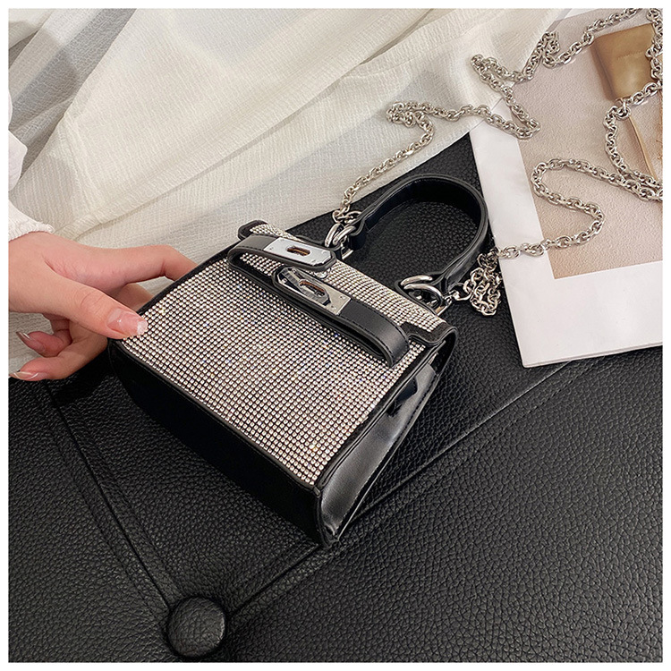 New Fashion Diamond-studded Mini Square Bag display picture 8