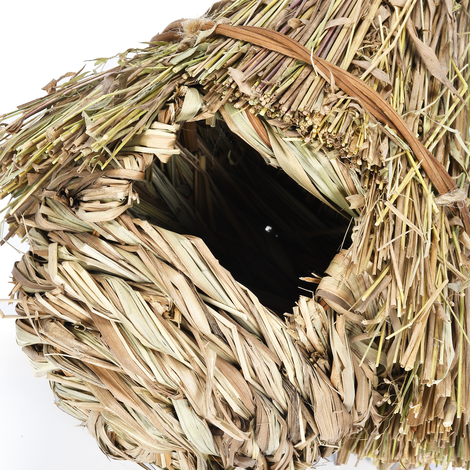 Popular en stock transfronterizo creativo natural heno pájaro casa al aire libre jardinería decoración mascota paja casa Nido de Pájaro image 6