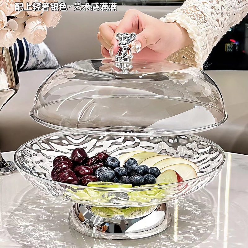 水果盘客厅家用新款高颜值茶几果盘轻奢风高档沥水托盘干果盘|undefined