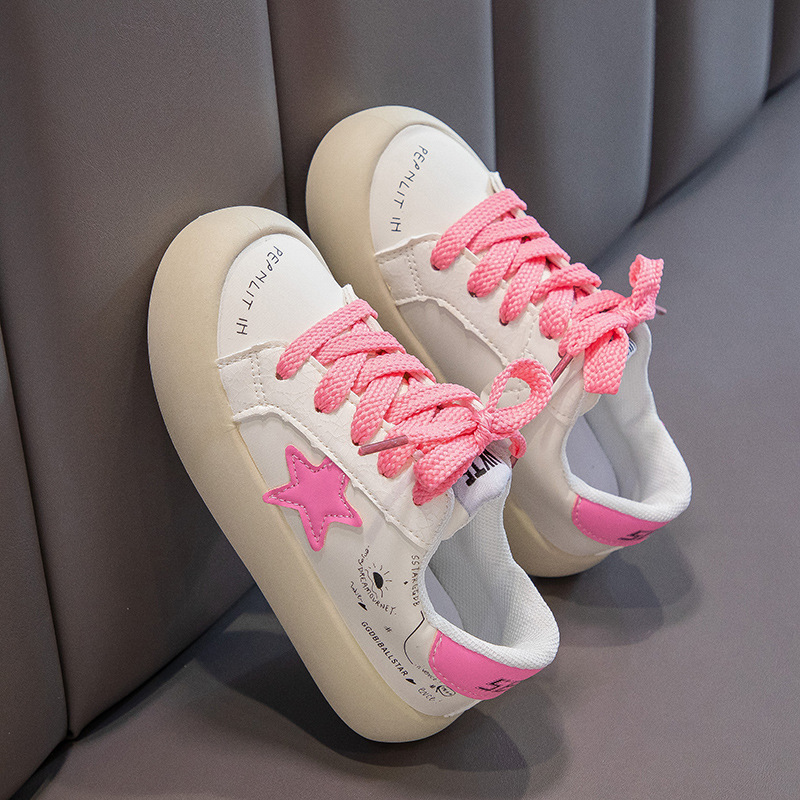 Chaussures de planche en cuir pour enfants, version coréenne, avec semelles souples, nouvelle coupe basse décontractée pour garçons et filles, printemps-automne_voghion.com