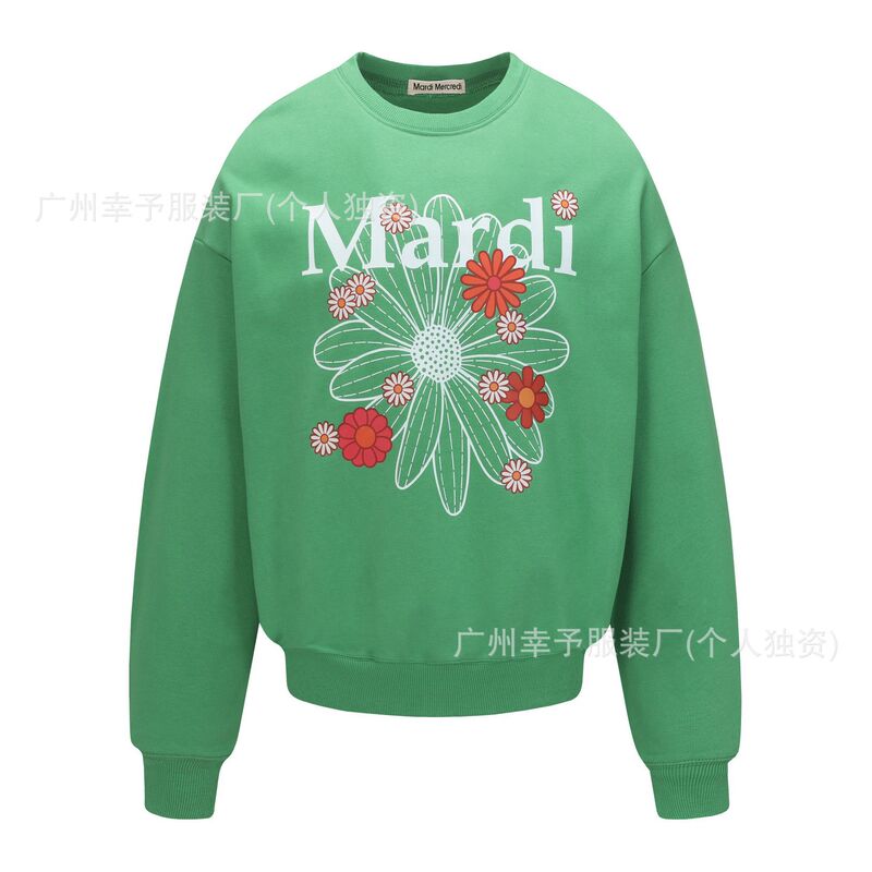 韩国Mardi卫衣赵露思同款小雏菊腊肠狗女秋冬刺绣印花套头圆领外|undefined
