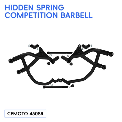 Suitable for CFMOTO SR450 crash bars, anti-fall springs, racing bars, 450NK protective stunt bars, motorcycle crash protection modification (Motorcycle bumper) - 450srhidden-spring-racing-bar-aluminum-alloy-anti-fall-head