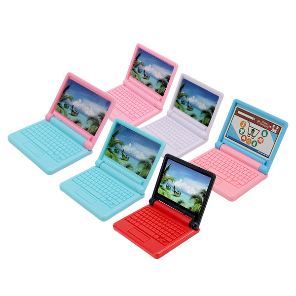 small cartoon realistic laptop