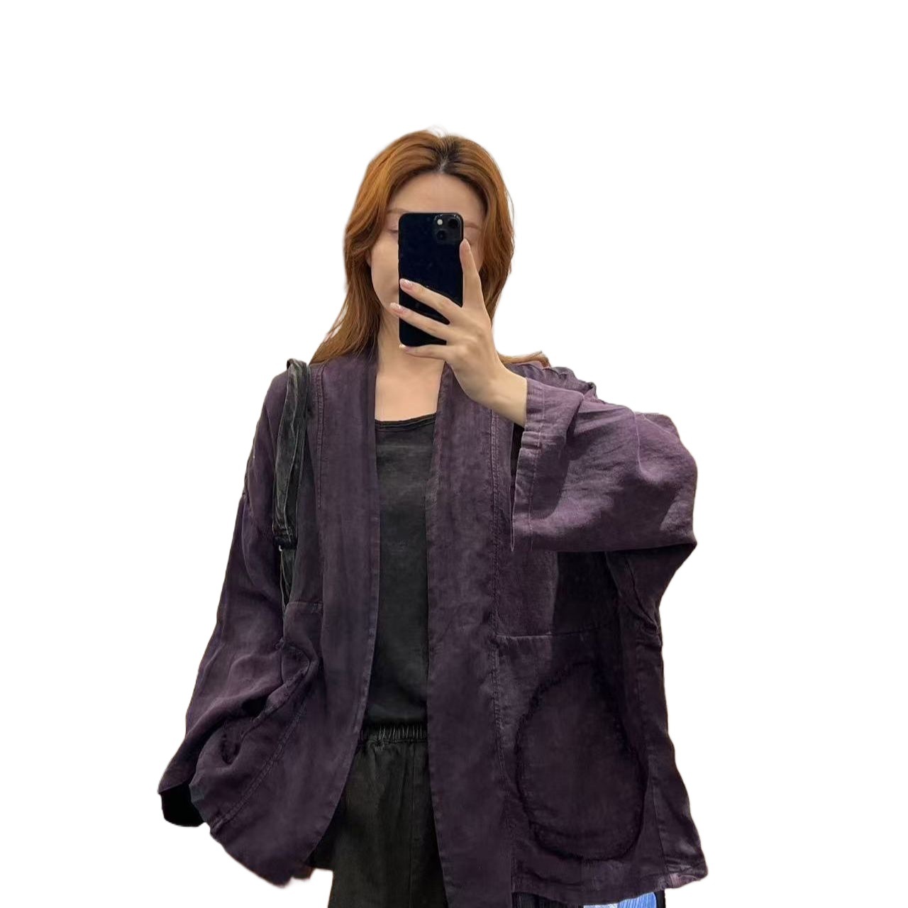 Retro jacket, spring long-sleeve for leisure, oversize