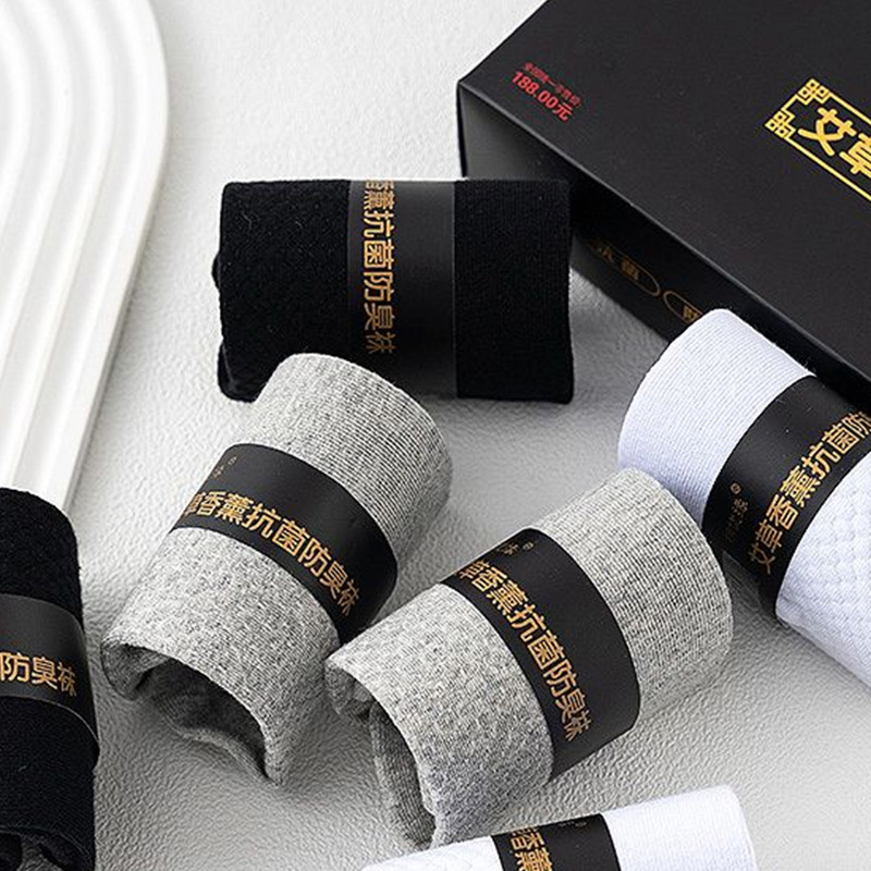 antibacterial men's breathable knee socks all-season