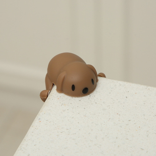 Self-adhesive cute table corner protective cover Cartoon puppy silicone anti-collision corner Children's anti-bump and anti-collision table corner sticker