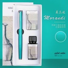 學生寫字練字鋼筆套裝多彩可替換墨囊金屬水筆商務簽字刻字筆送禮