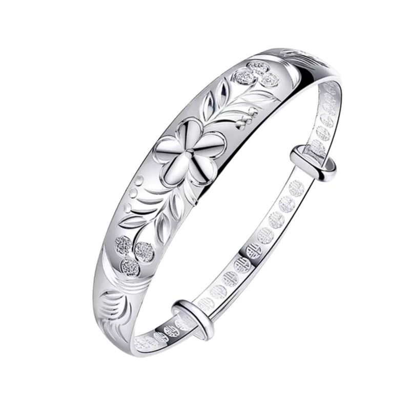 Ethnic silver bracelet, ethnic style