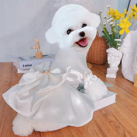 新款宠物衣服小型犬泰迪狗狗婚纱礼服博美比熊薄款裙子猫咪公主裙