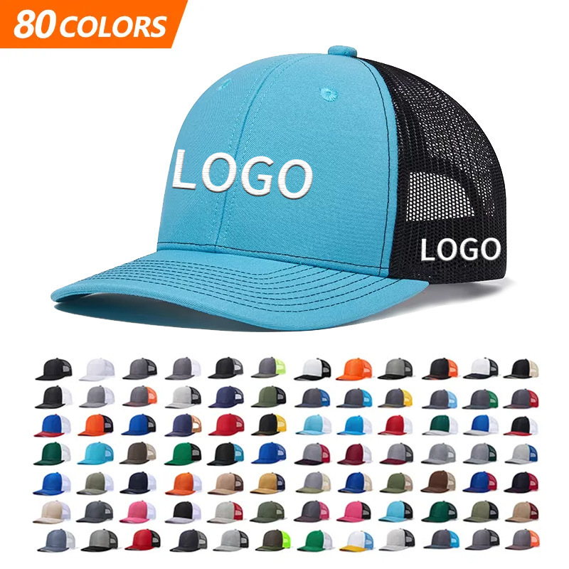 Summer Sun Protection High Quality Richardson 112 Mesh Cap Custom Trucker Hat Embroidered Logo Baseball Cap