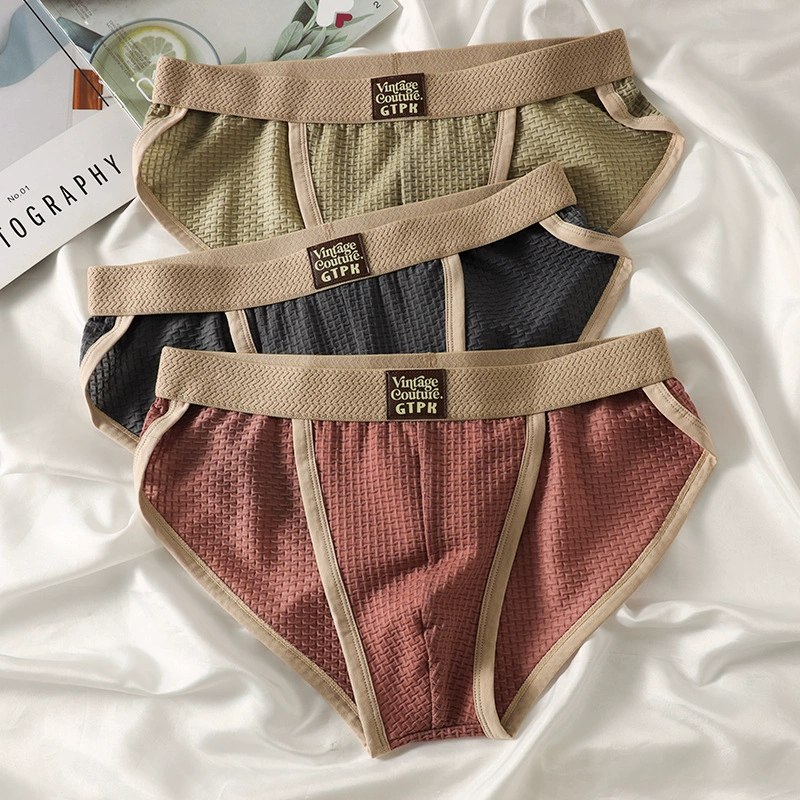 Мужское нижнее белье с высоким вырезом, мужские трусы из ледяного шелка, стильное мужское нижнее белье, крутая талия, сексуальные дышащие трусы