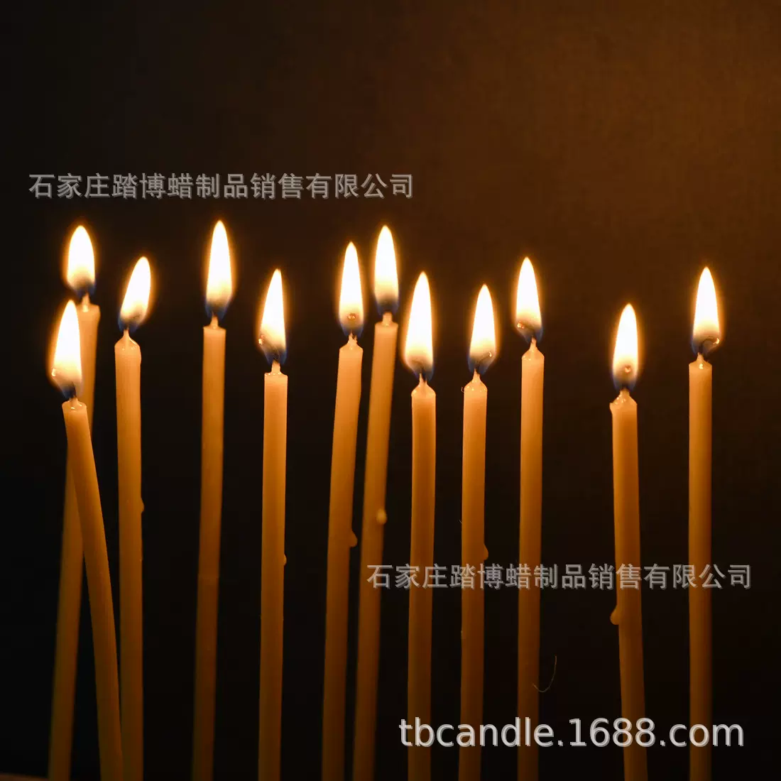 现货平头细蜂蜡杆蜡0.6*18.5cm 生日蜡烛蜂蜡细蜡烛 装饰蜡烛许愿