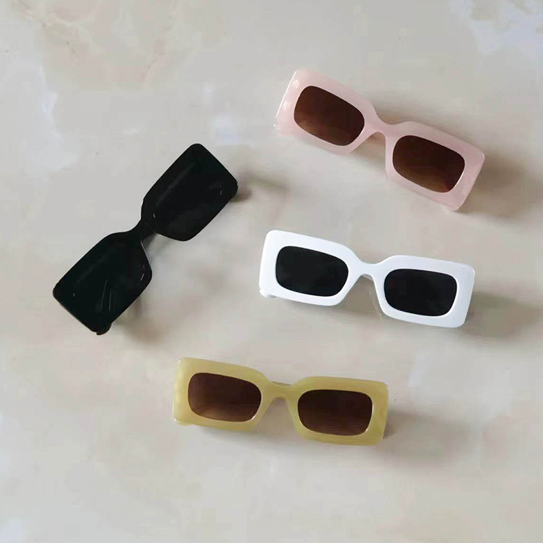 Fashion Solid Color Ac Square Full Frame Women's Sunglasses display picture 2