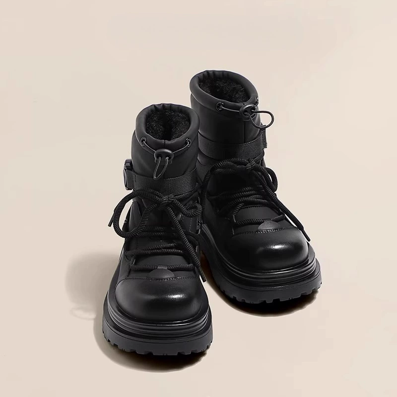 Martens, warm non-slip shoes platform, low boots