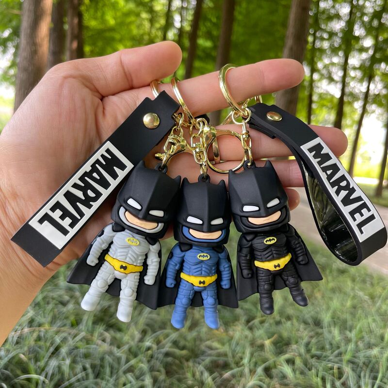 Cross-Border Avengers Batman Keychain Doll School Bag Pendant Cartoon Doll Car Ornament Wholesale Keychain