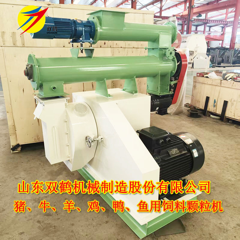双鹤机械制造以玉米豆粕为原料的饲料颗粒机 猪牛羊鸡鸭颗粒机
