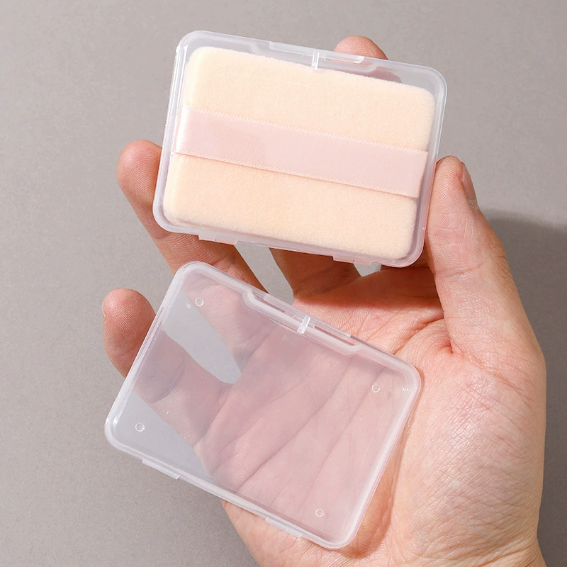 Подходит для Kiko Makeup Powder Cake Flocking Powder Puff Ящик для хранения Пустая коробка Пылезащитная портативная ультратонкая прямоугольная пластиковая коробка