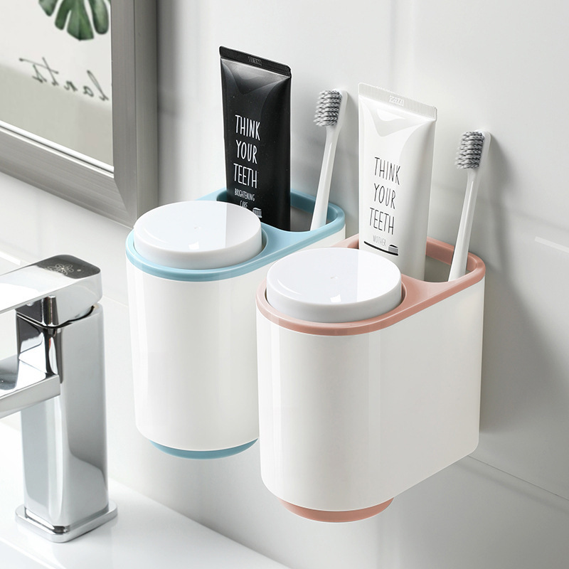 シンプルなマウスウォッシュカップ、歯磨きカップ収納ラック、北欧家庭用ウォッシュカップセット、歯ブラシカップルペア|undefined