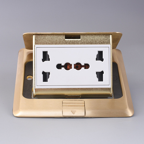 Manufacturer custom-made two-digit 13A computer British standard ground socket telephone network cable multi-function jack six-hole floor socket