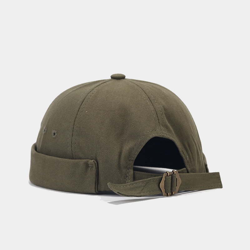 Sombrero de mujer de Moda de Primavera nuevo sombrero de melón retro sin ala estilo coreano versátil sombrero de piso de los hombres de la calle hip hop yuppie sombrero