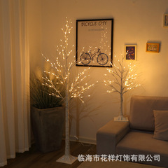 LED彩燈仿真白樺樹發光聖誕樹燈直播背景裝飾婚慶節日布置景觀燈