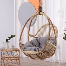 真藤吊椅简约吊篮网红秋千藤椅阳台摇椅室内民宿悬挂北B&