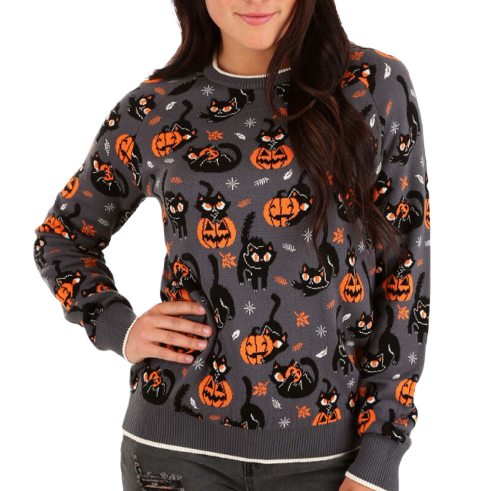 Spot suéteres personalizados comercio exterior transfronterizo Amazon primavera y otoño suéter abrigo calavera europea y americana cárdigan de punto de Halloween
