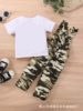 Summer camouflage overall, set, European style, with short sleeve