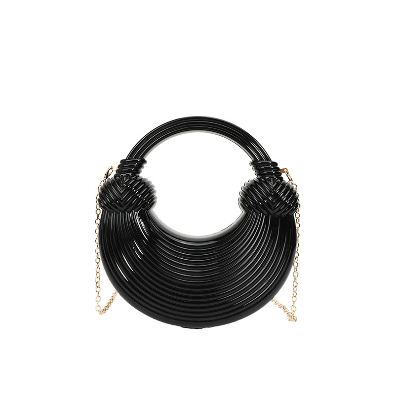 Bolsa tiracolo acolchoada em acrílico única para mulher, moda_voghion.com