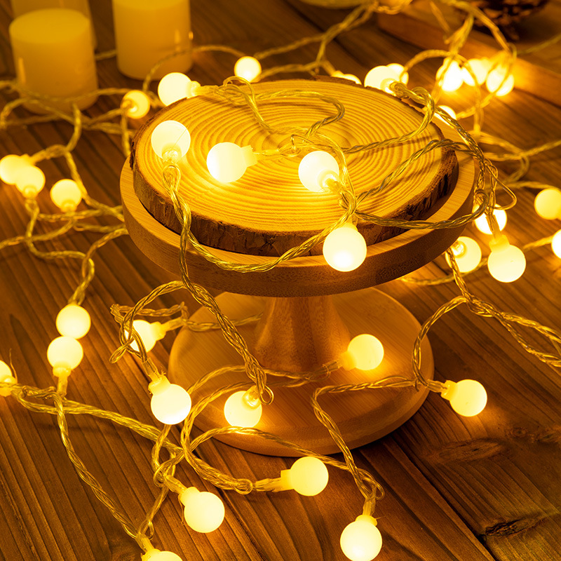 Manik-manik kecil hangat (putih hangat) / Model baterai selalu menyala (1,5 meter 10 lampu)