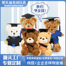 毛绒玩具毕业小熊公仔T恤卫衣校服来图来样定印制logo毕业礼物