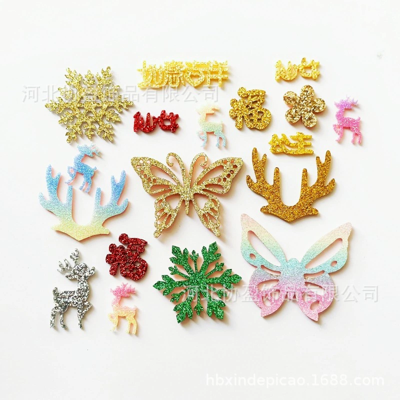 Аксессуары для волос блеск Fuzi патч аксессуары оленьи блестки рога детские шпильки Материал аксессуары ручной работы оптом