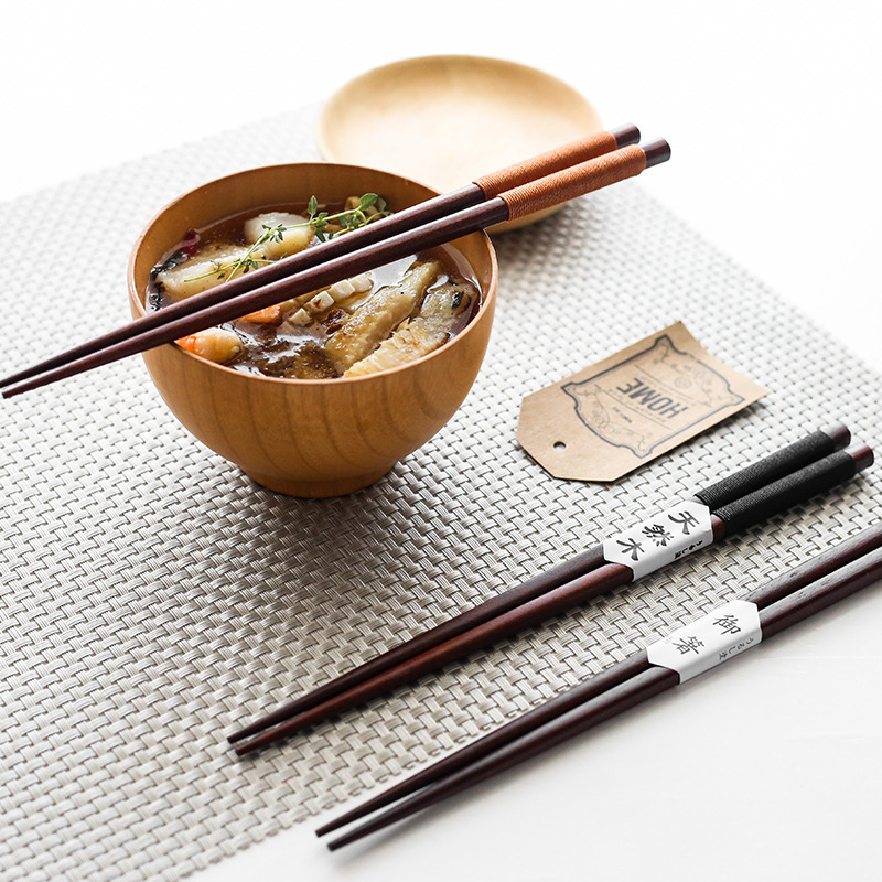 Chopsticks Home Solid Wood 1 Pair Japanese Style Pointed One-person Wooden Single Pair Chinese Style Chopsticks Personalized Chinese Style