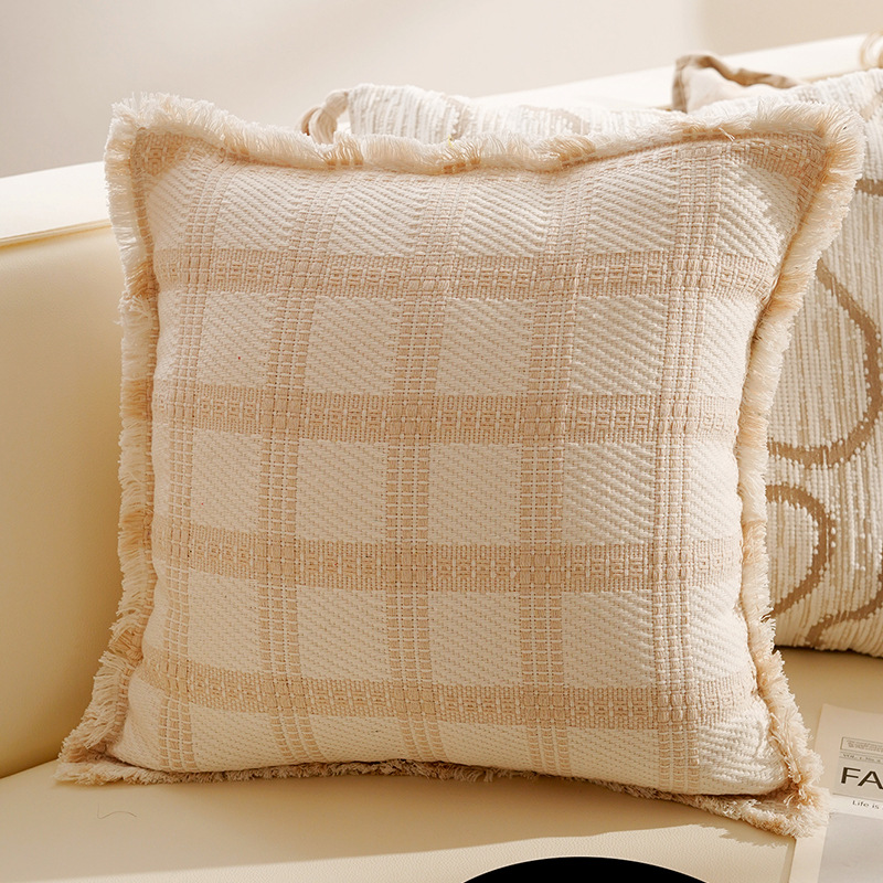 Crema de estilo retro de alta calidad sofá sala de estar almohada cubierta de almohada dormitorio ventana flotante cama almohada cubierta de almohada cojín núcleo
