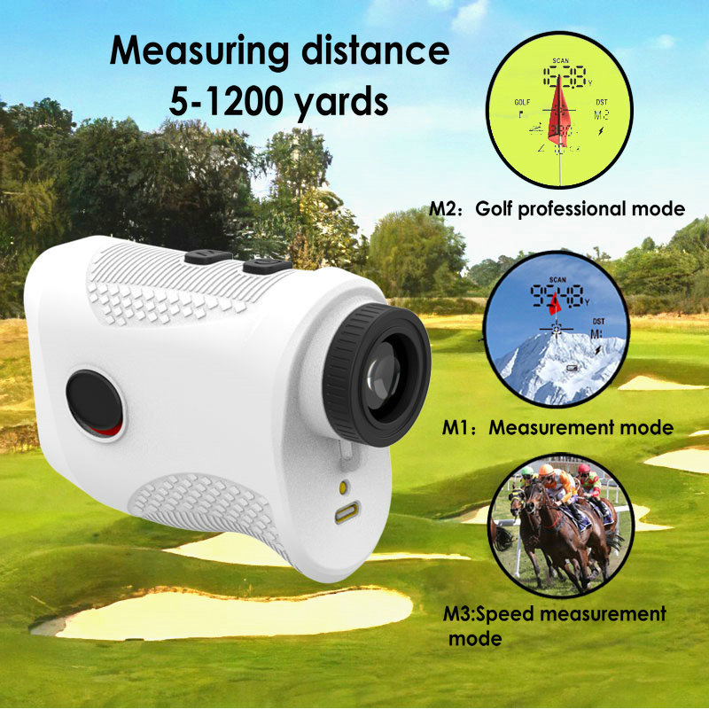户外手持激光测距望远镜1200米高尔夫角度补偿锁旗测速远距离