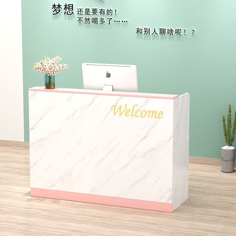 公司前台接待台服装店美容院吧台收银台店铺小型烤漆简约现代柜台|undefined