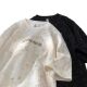 American Tie-Dye Letter Embroidered Short-sleeved T-shirt Men's Summer Heavy-weight Loose Casual Half-sleeved Teenagers Trendy Brand T-shirt