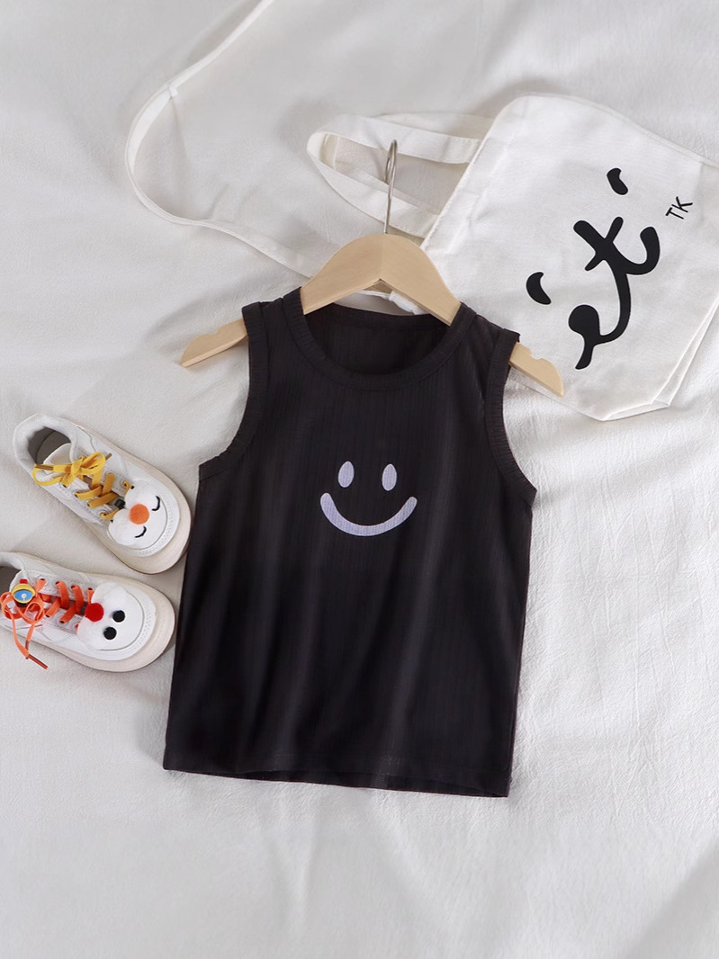 Nuevo chaleco para niños, chaleco de moda de verano para niños, camisola para niñas, top de seda de hielo para bebés, fábrica al por mayor