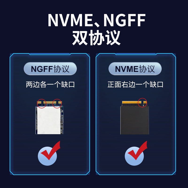 m.2固态硬盘盒铝合金m.2硬盘盒m.2盒子NVMe/NGFF USB3.1Type-c|undefined