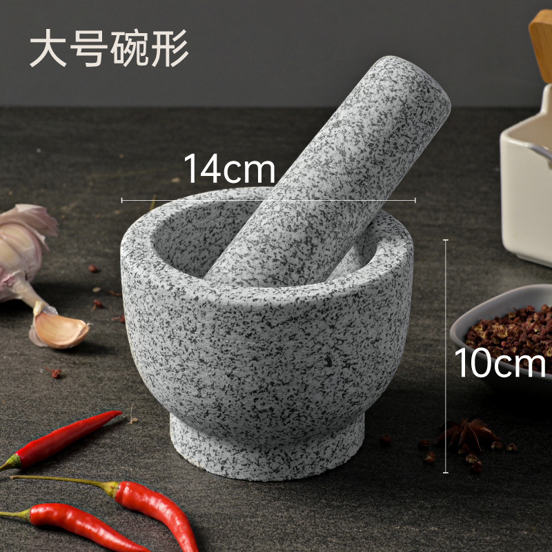 Molinillo de ajo, mortero de piedra natural, molinillo, machacador de piedra, mortero de ajo, pelador de ajo, gadget de cocina, prensa de ajo